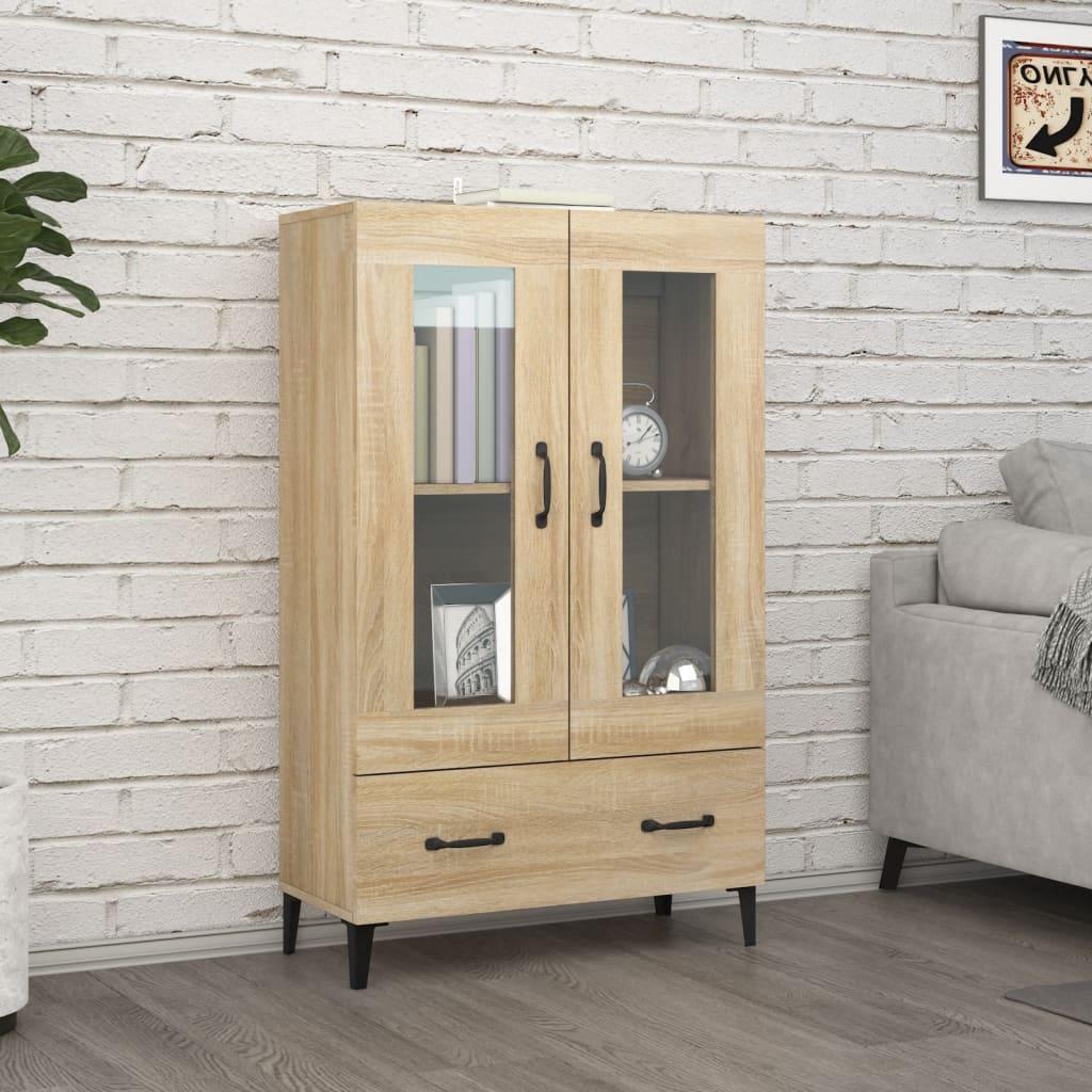 Hoge Kast 70X31X115 Cm Bewerkt Hout