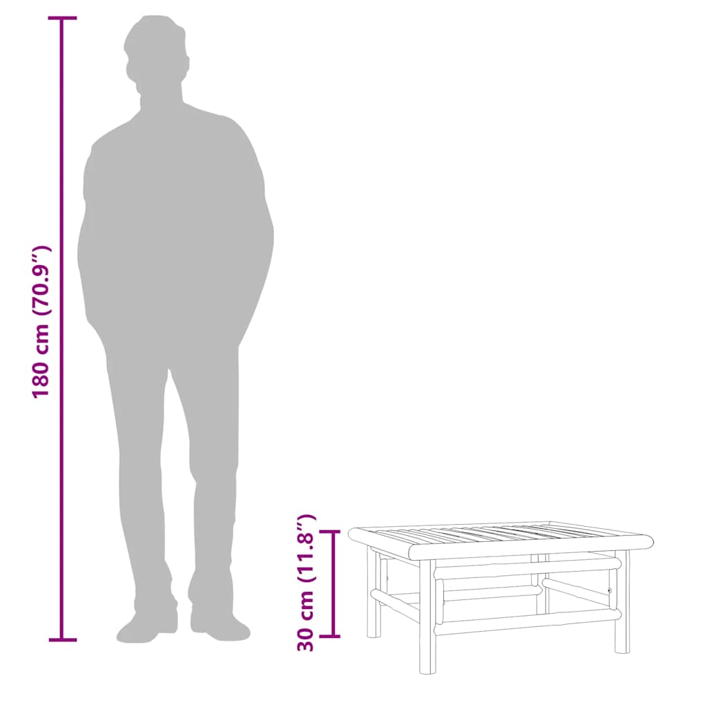 Tuintafel 65X55X30 Cm Bamboe