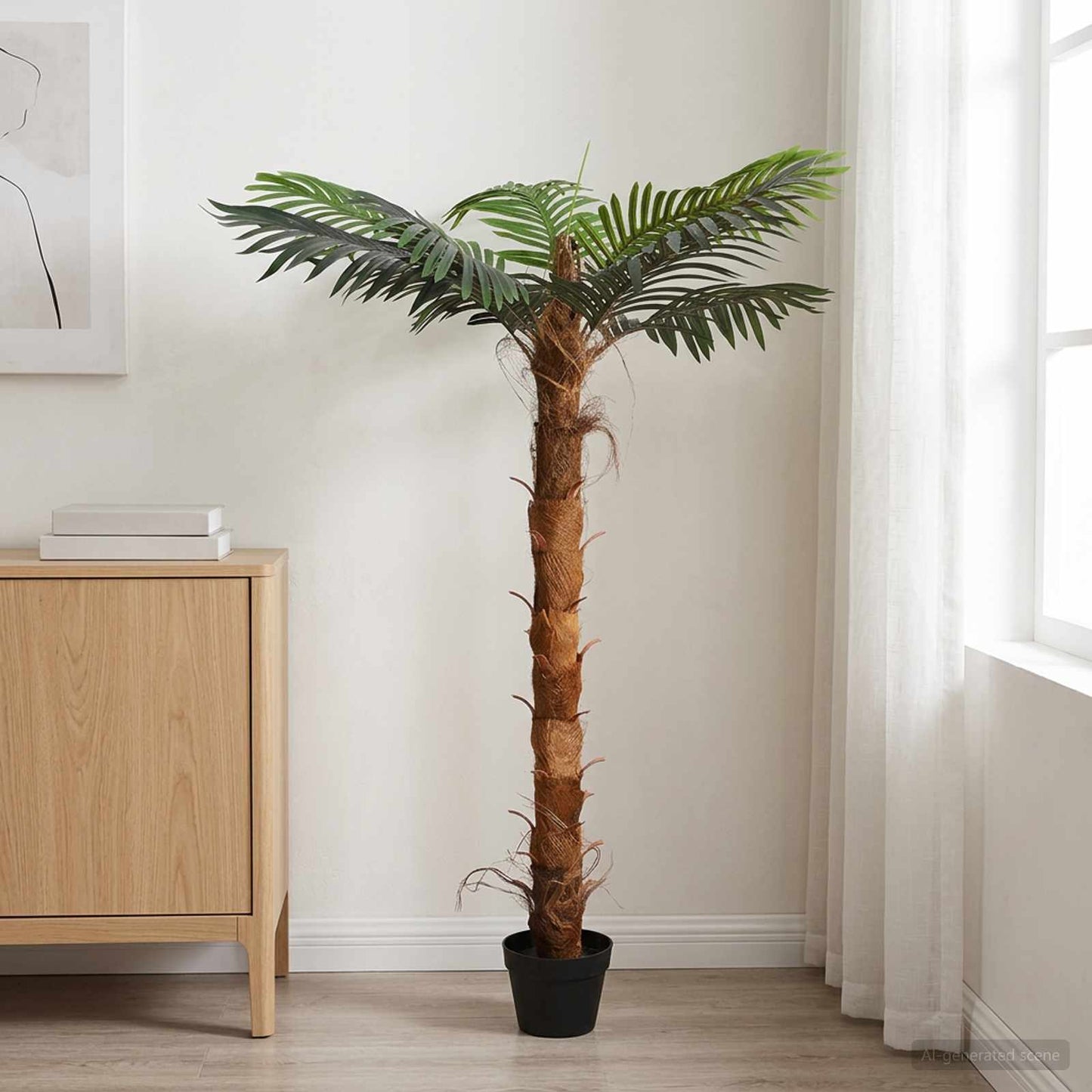 Kunstmatige Cocuspalmboom Groen 70 X 20 X Stof En Bamboe