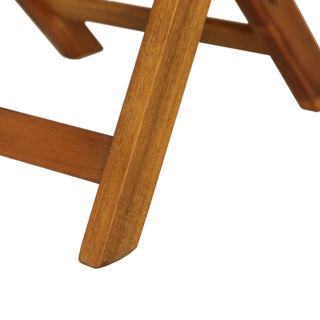 | Bistrosets | 2 Pcs Warme Houttint Massief Acaciahout & Polyester
