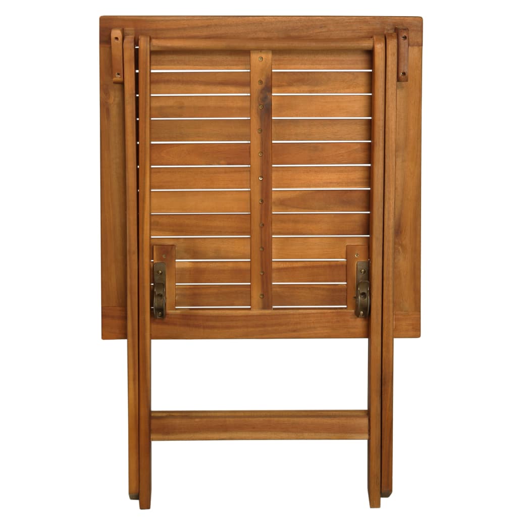 | Bistrosets | 2 Pcs Warme Houttint Massief Acaciahout & Polyester