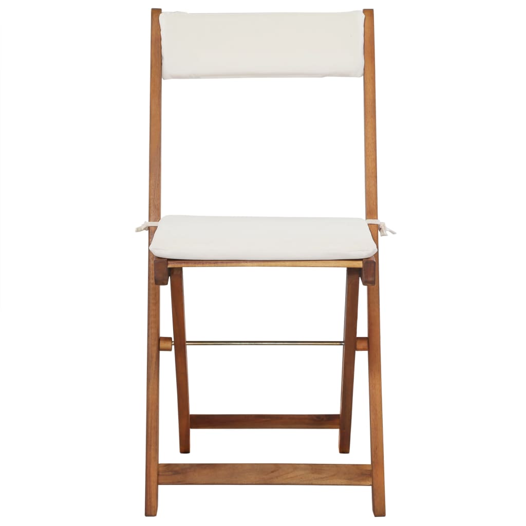 | Bistrosets | 2 Pcs Warme Houttint Massief Acaciahout & Polyester