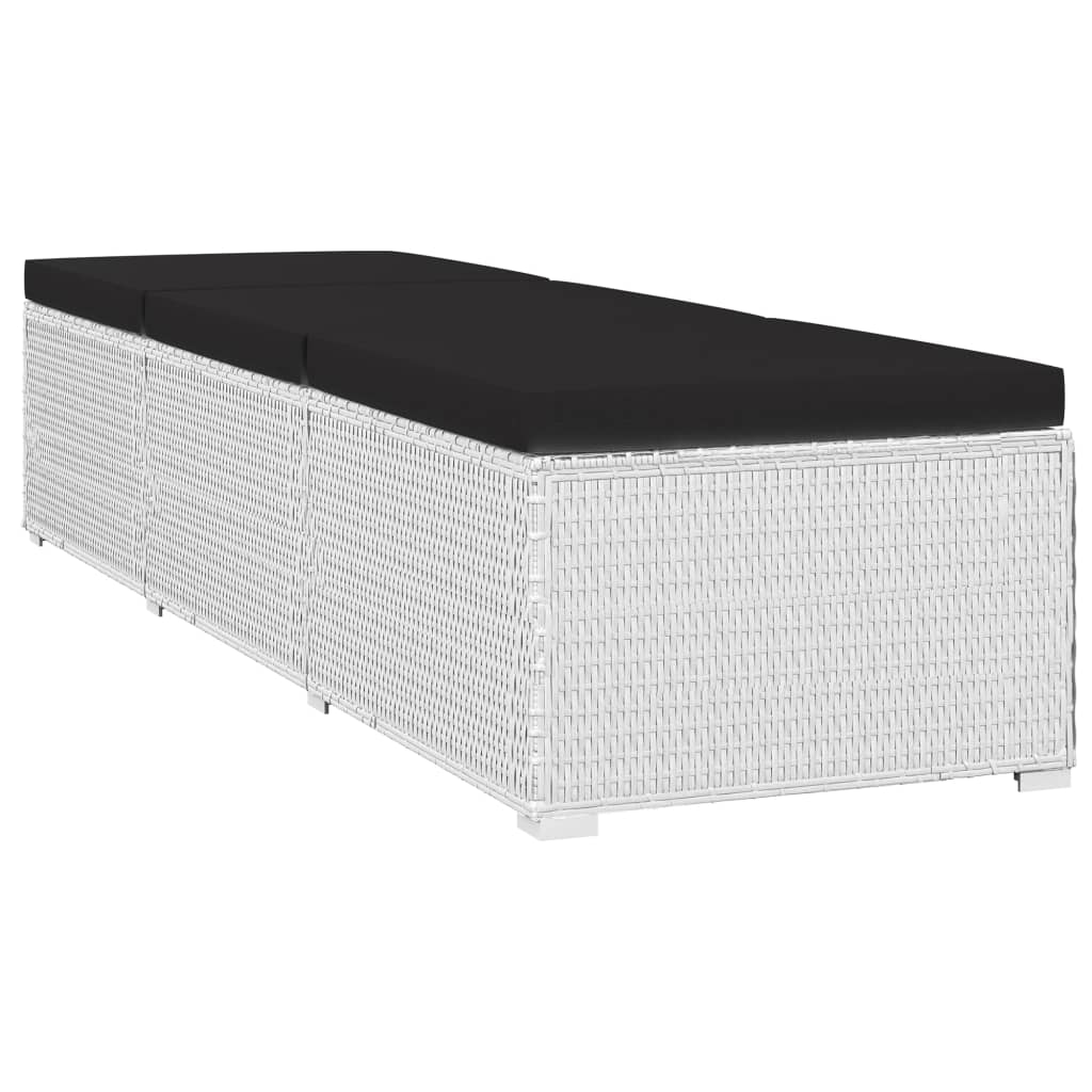Ligbed Met Kussen En Theetafel Poly Rattan
