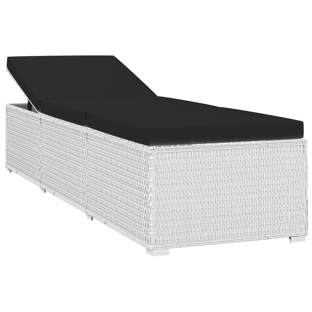 Ligbed Met Kussen En Theetafel Poly Rattan