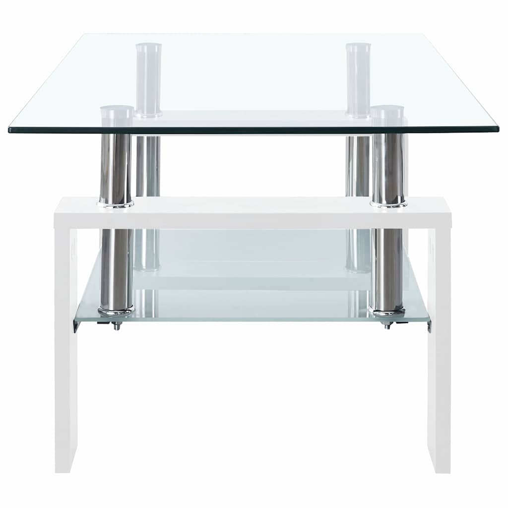 Salontafel 95X55X40 Cm Gehard Glas Transparant En