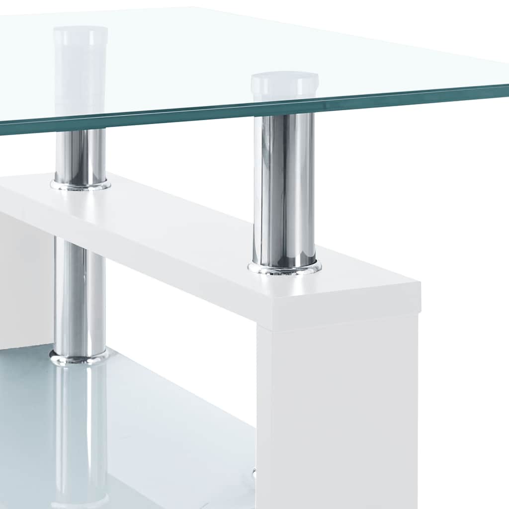 Salontafel 95X55X40 Cm Gehard Glas Transparant En