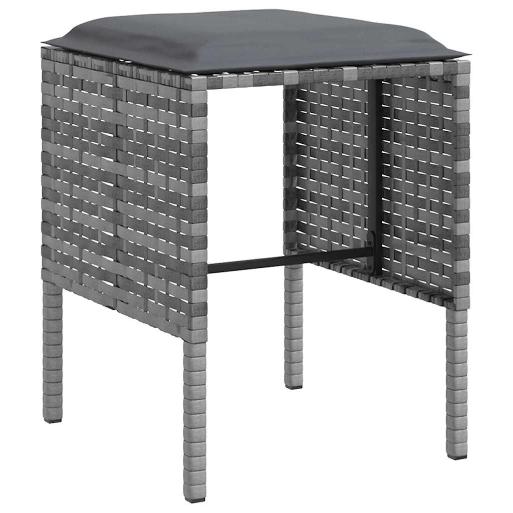 Loungeset Met Kussens L-Vormig Poly Rattan