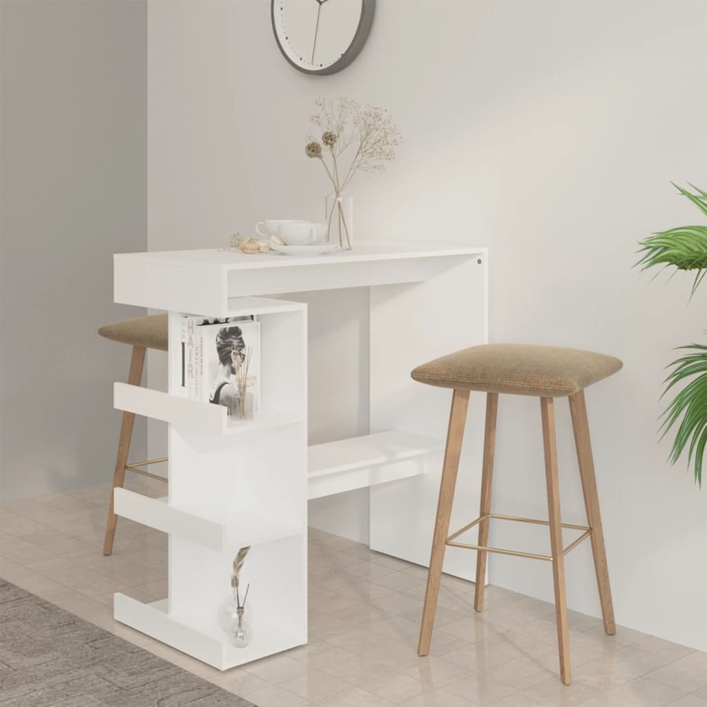 Bartafel Met Opbergrek 100X50X101,5 Cm Hout