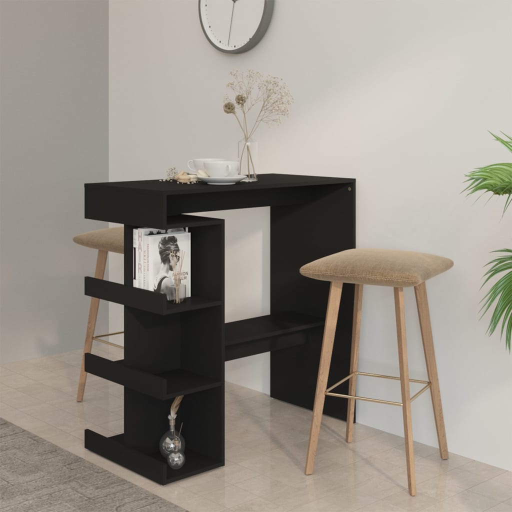 Bartafel Met Opbergrek 100X50X101,5 Cm Hout