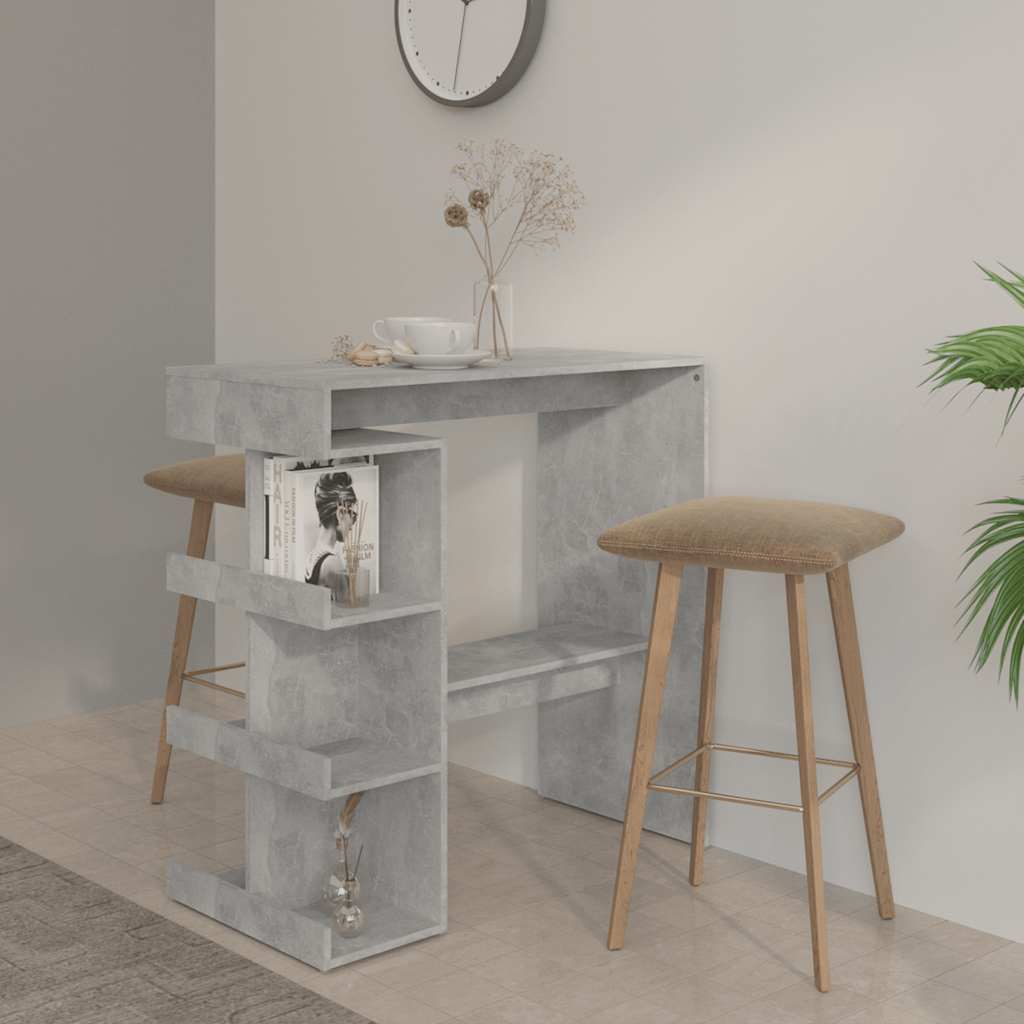 Bartafel Met Opbergrek 100X50X101,5 Cm Hout
