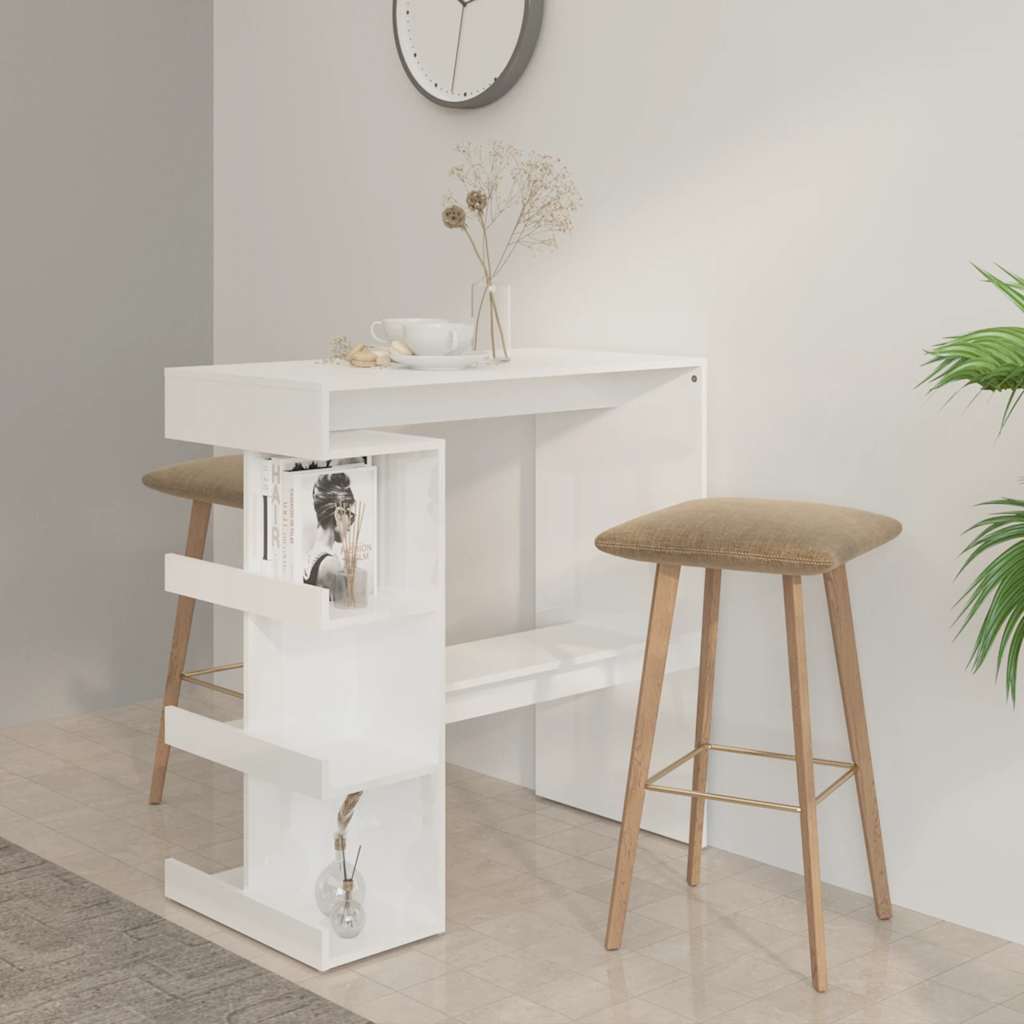 Bartafel Met Opbergrek 100X50X101,5 Cm Hout