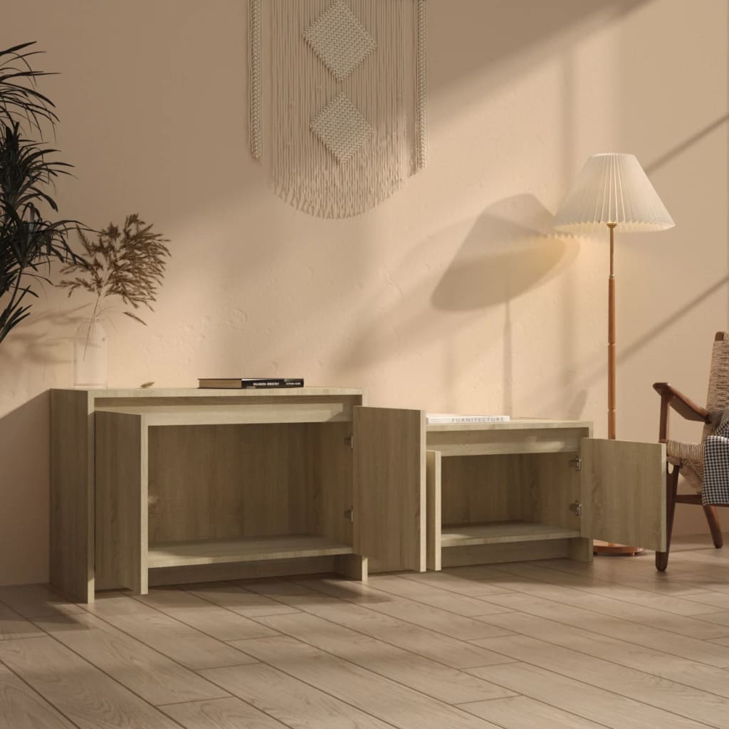 Tv-Meubel 146,5X35X50 Cm Bewerkt Hout Kleurig