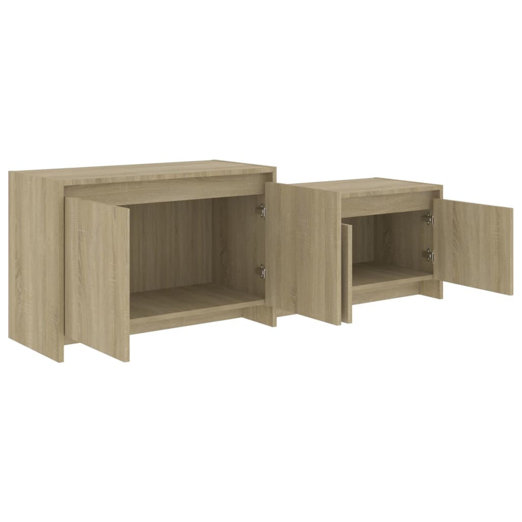 Tv-Meubel 146,5X35X50 Cm Bewerkt Hout Kleurig