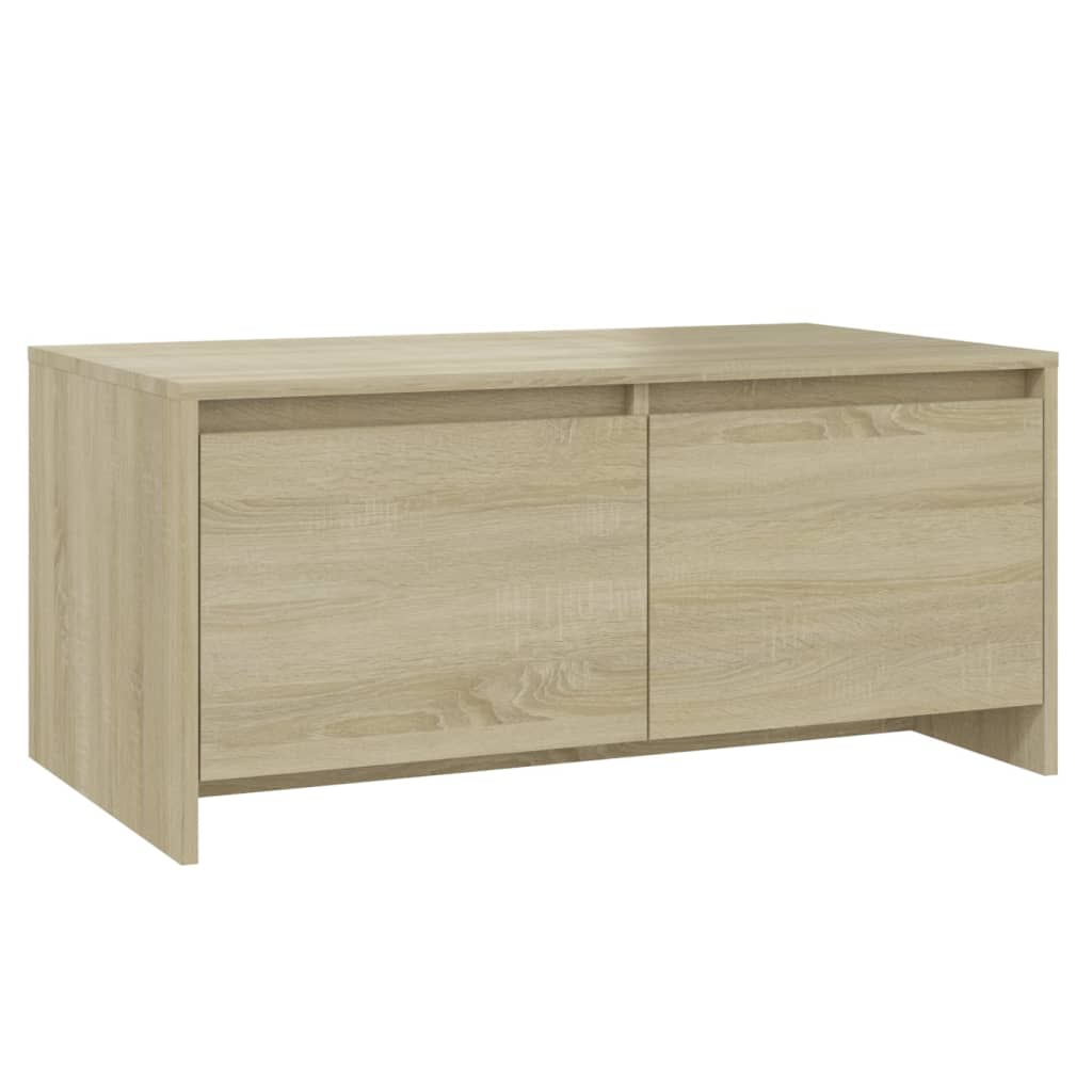 Salontafel 90X50X41,5 Cm Bewerkt Hout Kleurig