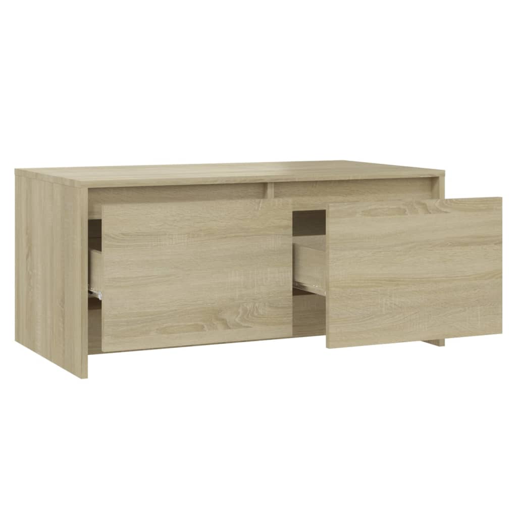 Salontafel 90X50X41,5 Cm Bewerkt Hout Kleurig