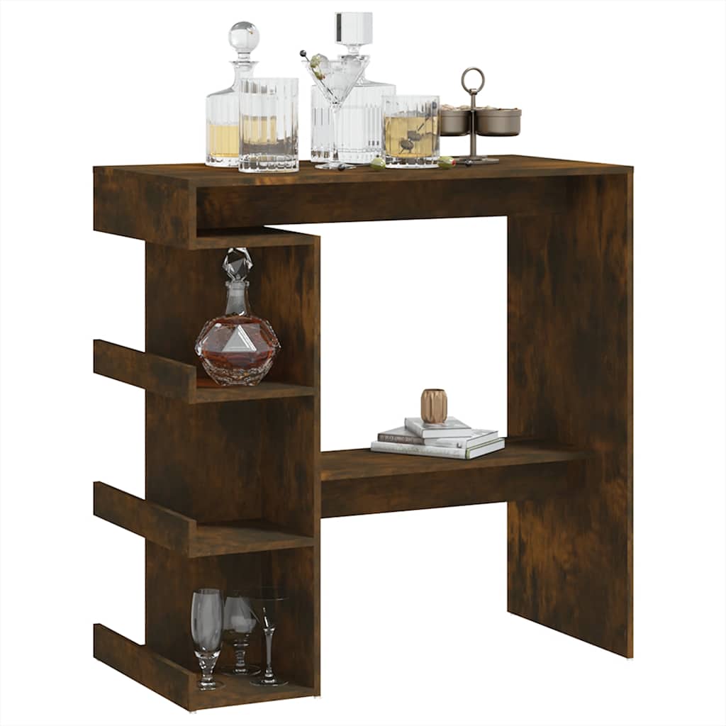 Bartafel Met Opbergrek 100X50X101,5 Cm Hout