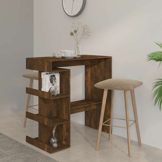 Bartafel Met Opbergrek 100X50X101,5 Cm Hout