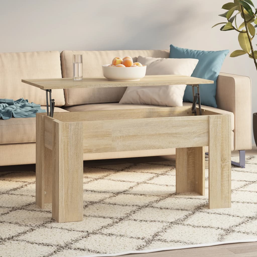 Salontafel 101X49X52 Cm Bewerkt Hout