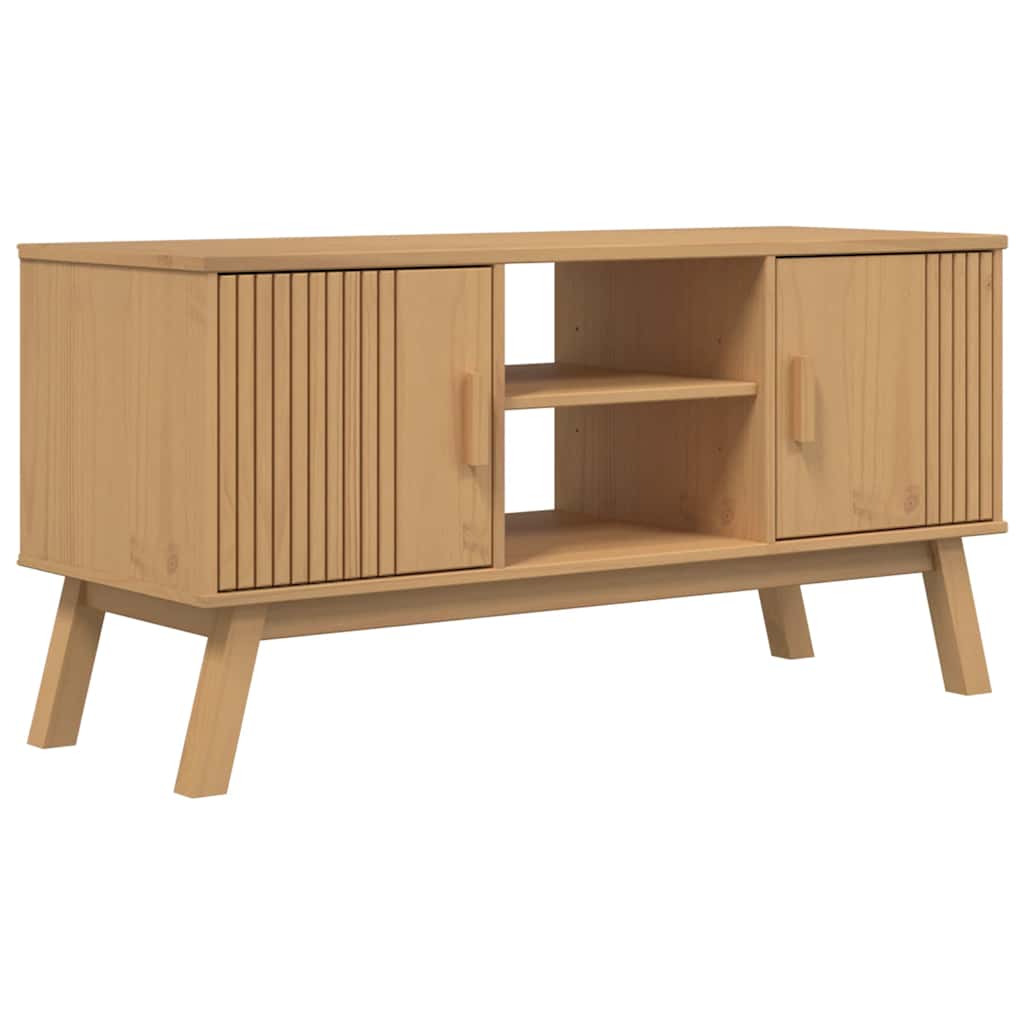 Tv-Meubel Olden 114X43X57 Cm Massief Grenenhout