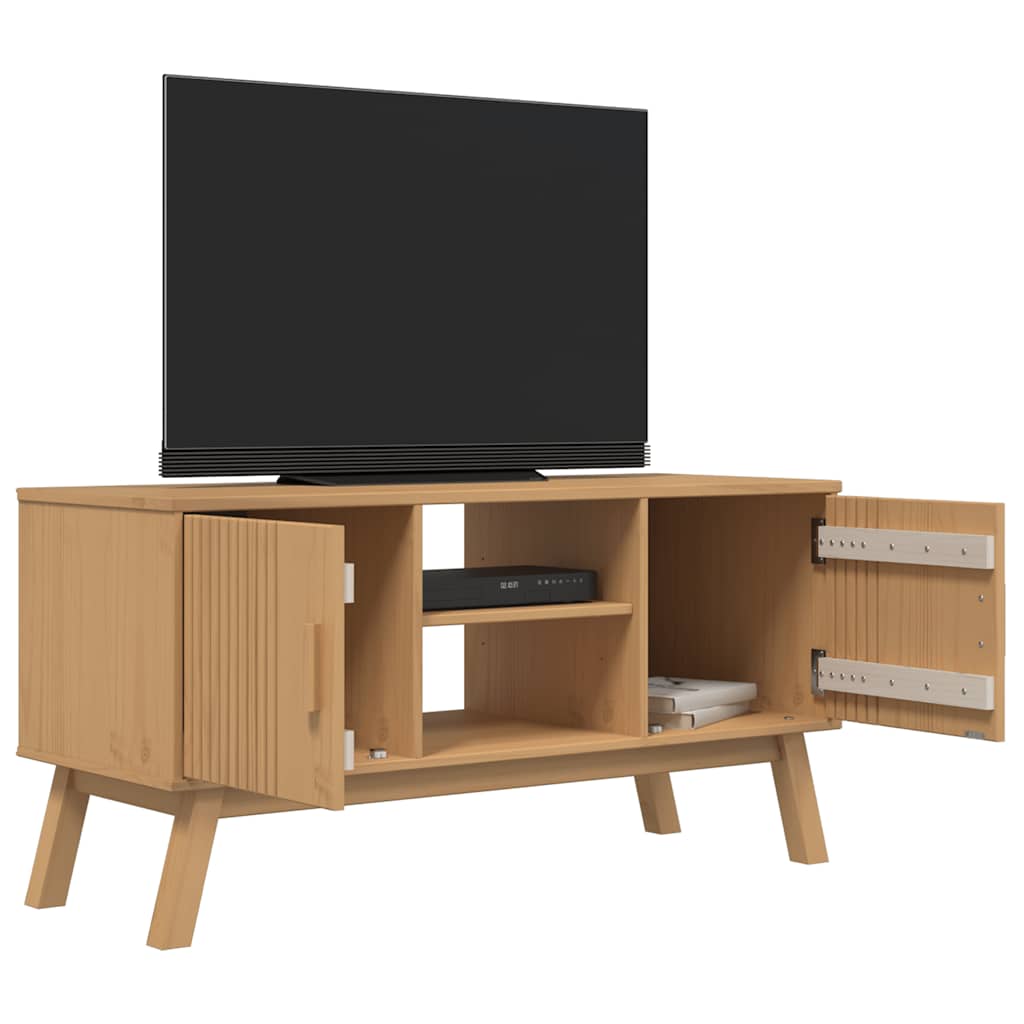 Tv-Meubel Olden 114X43X57 Cm Massief Grenenhout