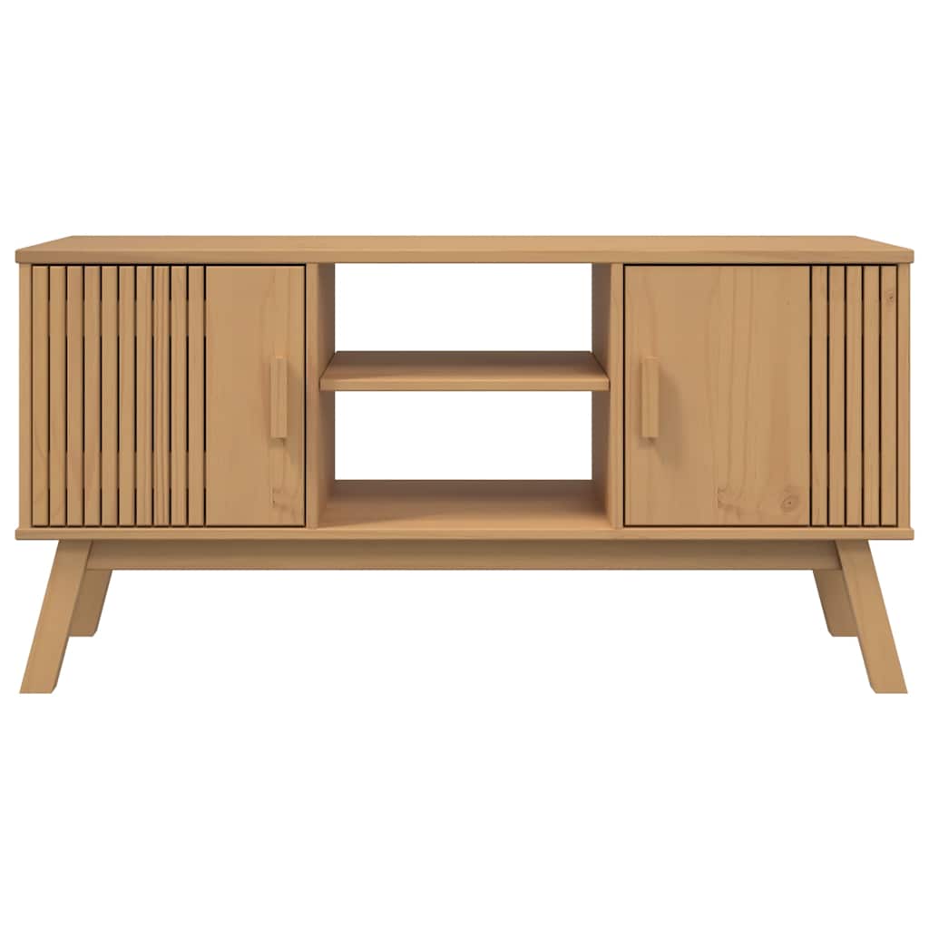Tv-Meubel Olden 114X43X57 Cm Massief Grenenhout