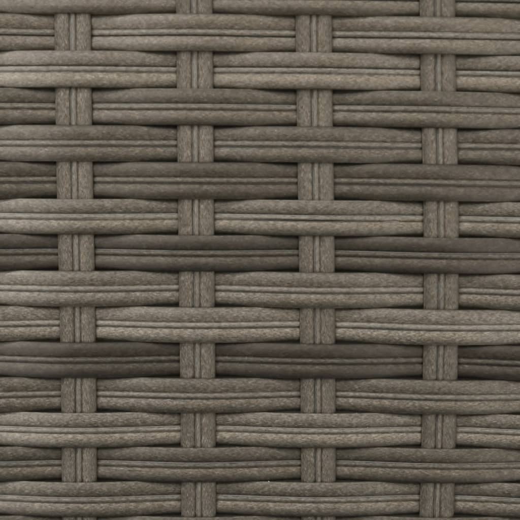 Tuinbank 2-Zits Met Parasol En Voetenbanken Poly Rattan