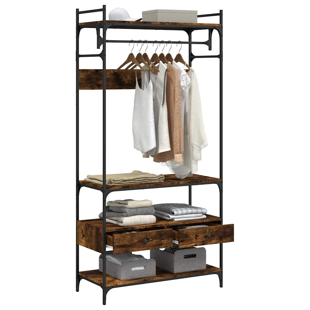 Kledingkast Met Lades 89X39X184,5 Cm Bewerkt Hout