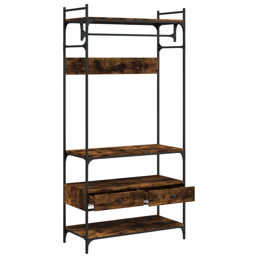 Kledingkast Met Lades 89X39X184,5 Cm Bewerkt Hout