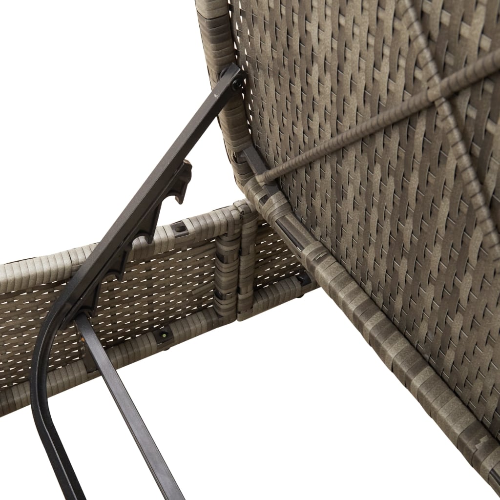 Ligbed 2-Persoons Met Kussens Poly Rattan