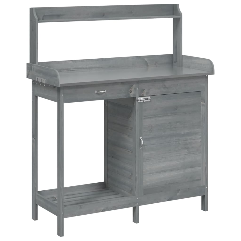 Oppottafel Met Kast 110,5X45X124,5 Cm Massief Vurenhout