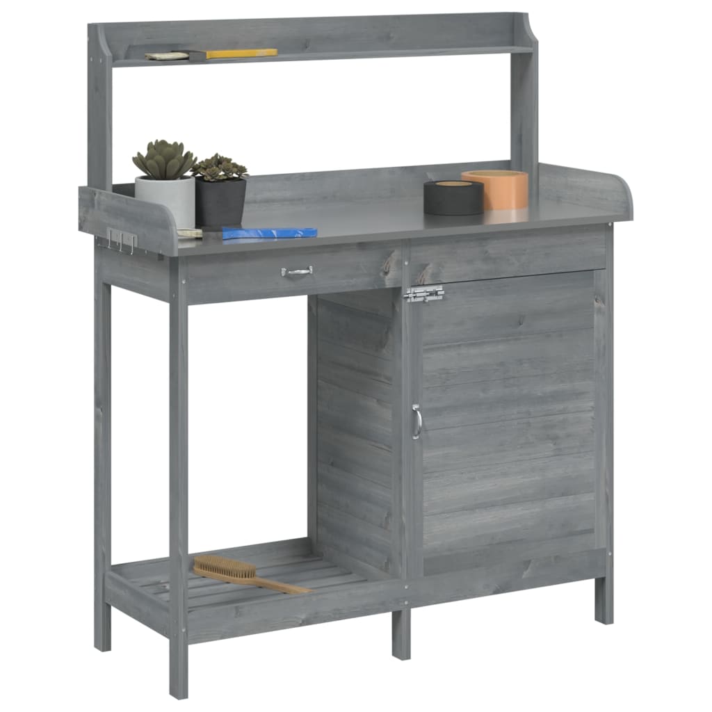 Oppottafel Met Kast 110,5X45X124,5 Cm Massief Vurenhout