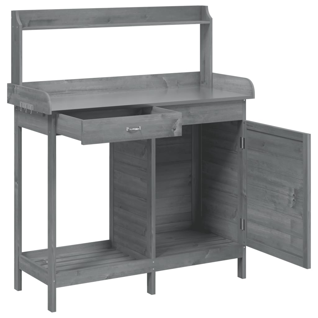 Oppottafel Met Kast 110,5X45X124,5 Cm Massief Vurenhout