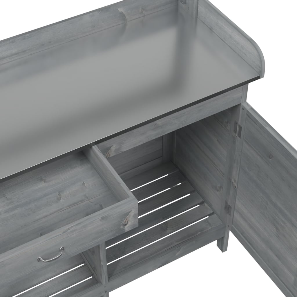 Oppottafel Met Kast 110,5X45X124,5 Cm Massief Vurenhout