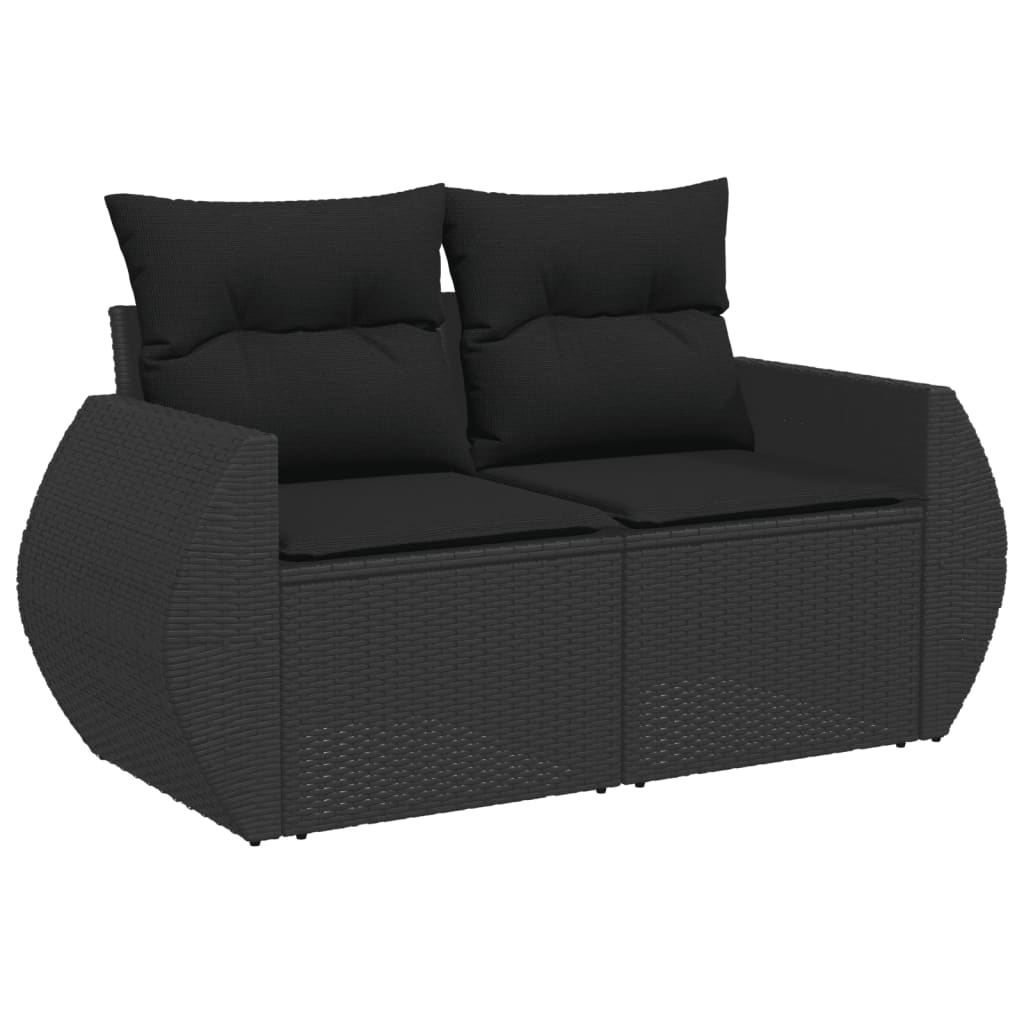9-Delige Loungeset Met Kussens Poly Rattan