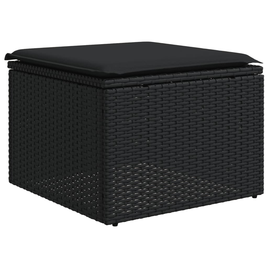 9-Delige Loungeset Met Kussens Poly Rattan