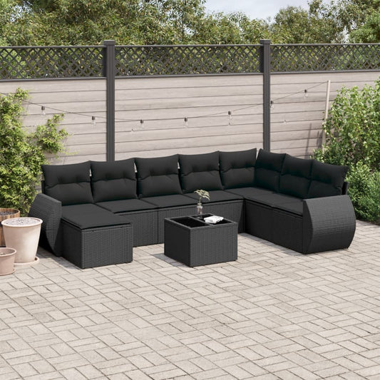 Delige Loungeset Met Kussens Poly Rattan