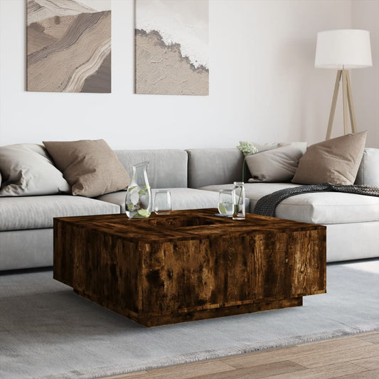 Salontafel 100X100X40 Cm Bewerkt Hout Kleurig