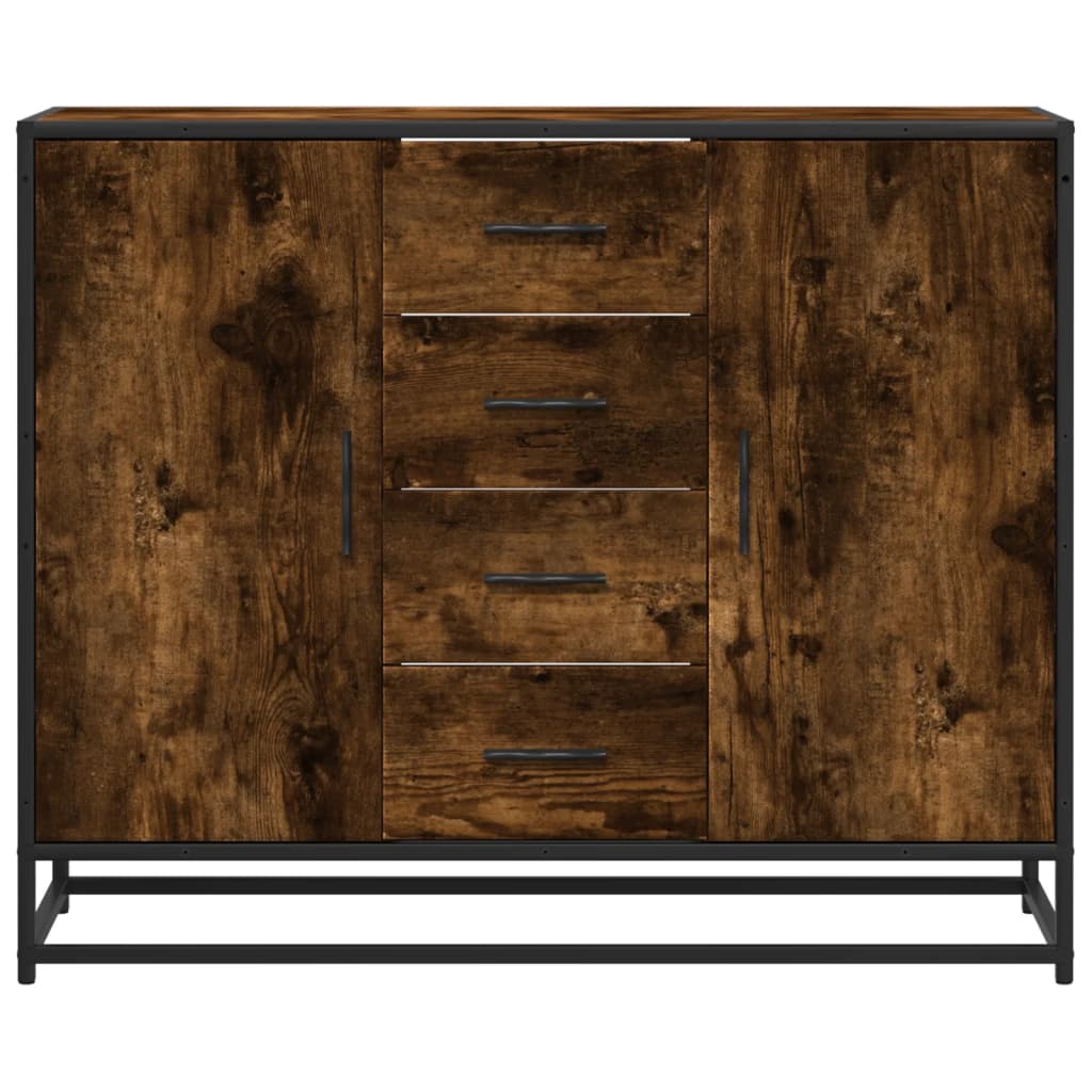 Dressoir 92X35X76 Cm Bewerkt Hout Kleurig