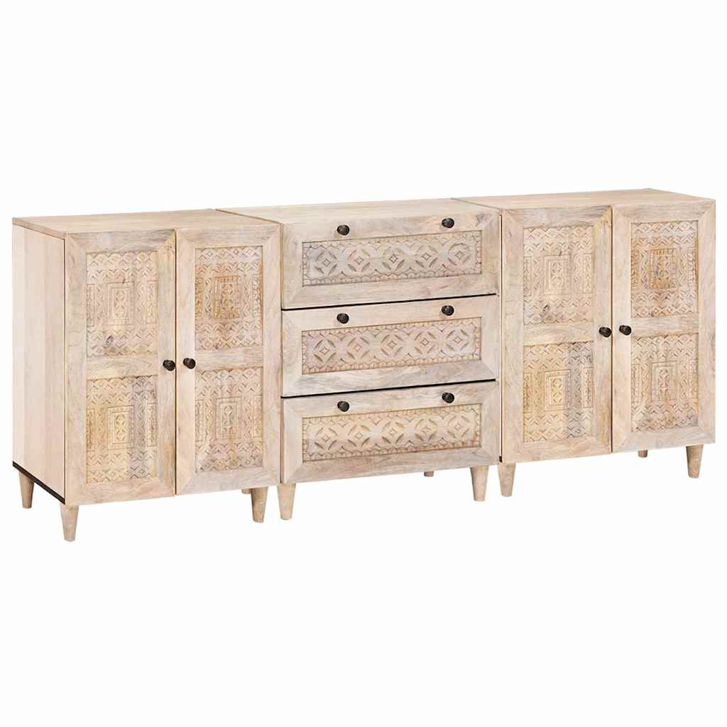 Dressoir 3 Pcs 180 X 33,5 X 75 Cm Massief Mangohout