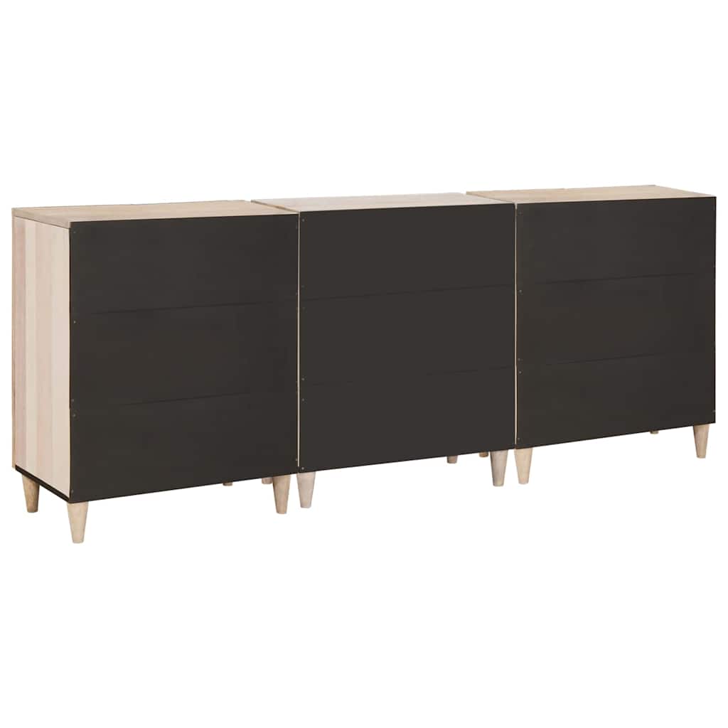 Dressoir 3 Pcs 180 X 33,5 X 75 Cm Massief Mangohout