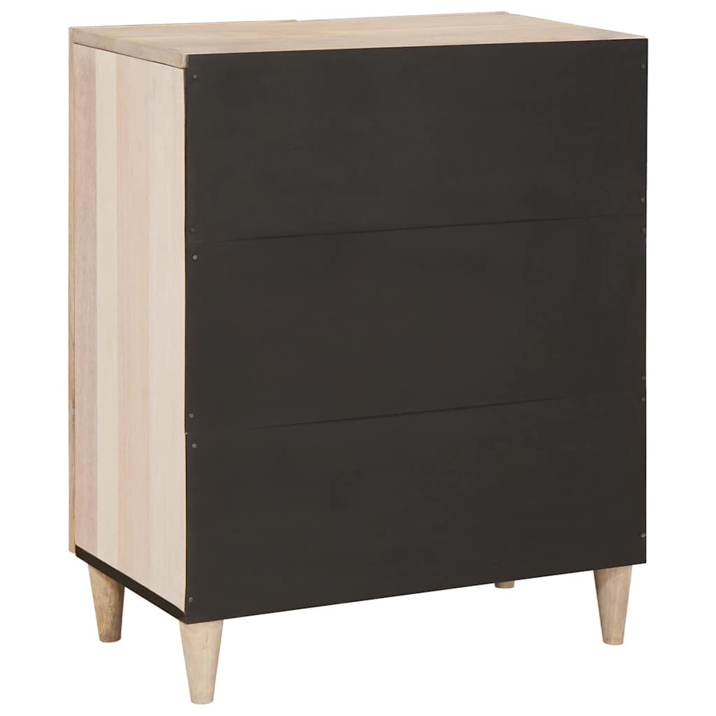 Dressoir Wit 60 X 33 X 75 Cm Massief Mangohout