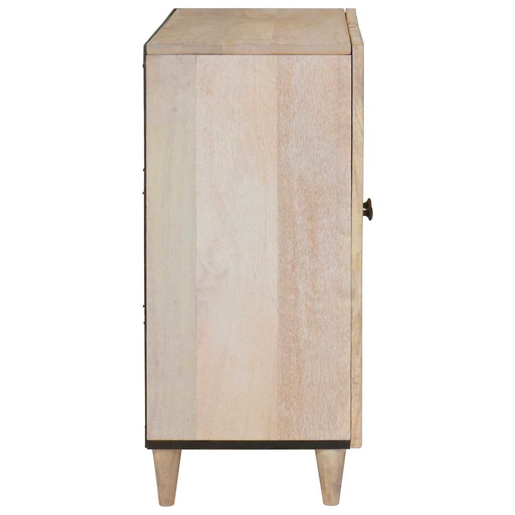 Dressoir Wit 60 X 33 X 75 Cm Massief Mangohout