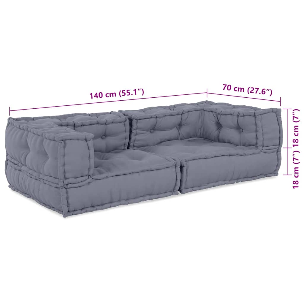 Modulair Sofabet 3 Pcs 140 X 70 X 36 Cm Stof