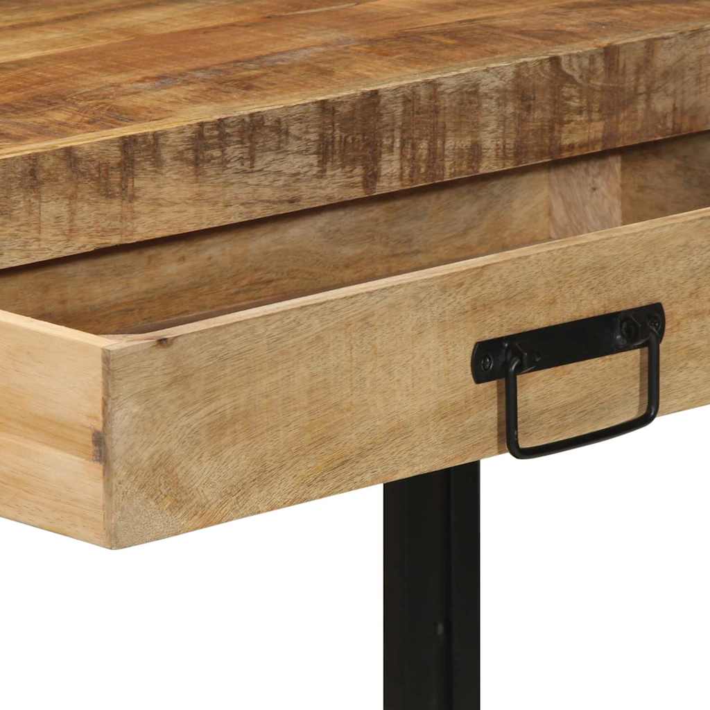 Wandtafel Met Lade Bruin 120 X 33 X 75 Cm Massief Mango Hout