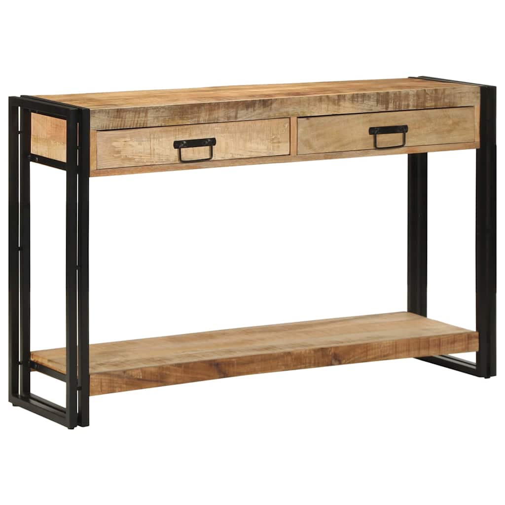 Wandtafel Met Lade Bruin 120 X 33 X 75 Cm Massief Mango Hout