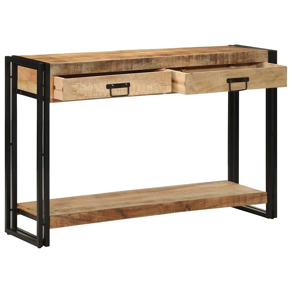Wandtafel Met Lade Bruin 120 X 33 X 75 Cm Massief Mango Hout