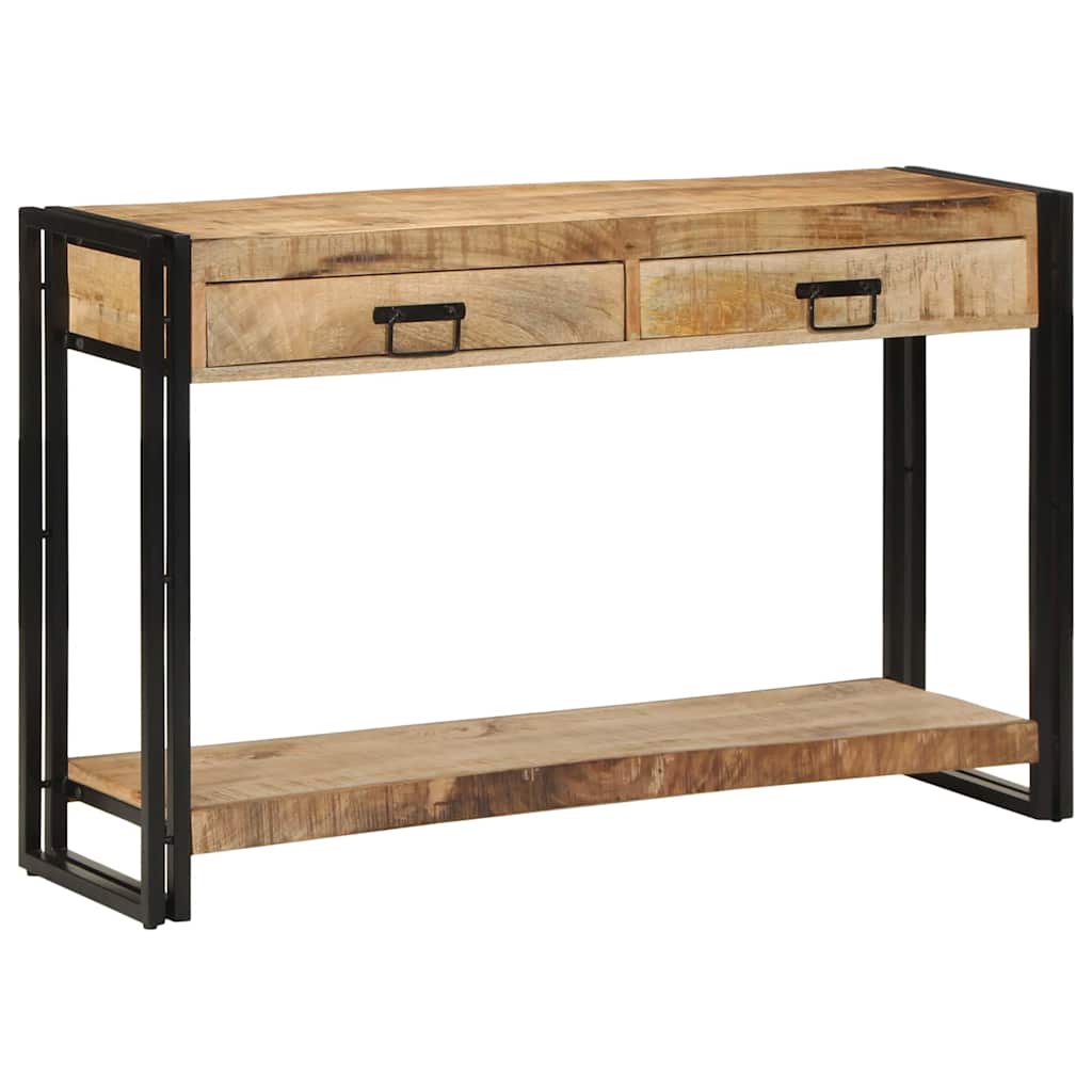 Wandtafel Met Lade Bruin 120 X 33 X 75 Cm Massief Mango Hout