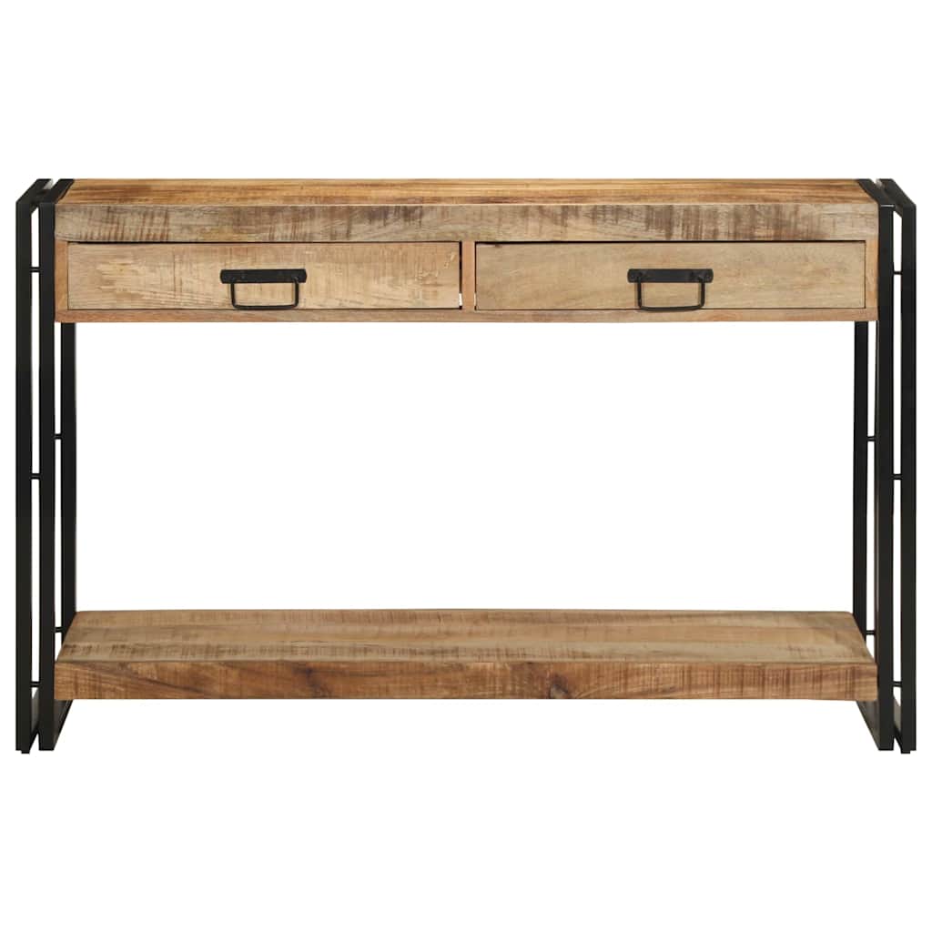 Wandtafel Met Lade Bruin 120 X 33 X 75 Cm Massief Mango Hout
