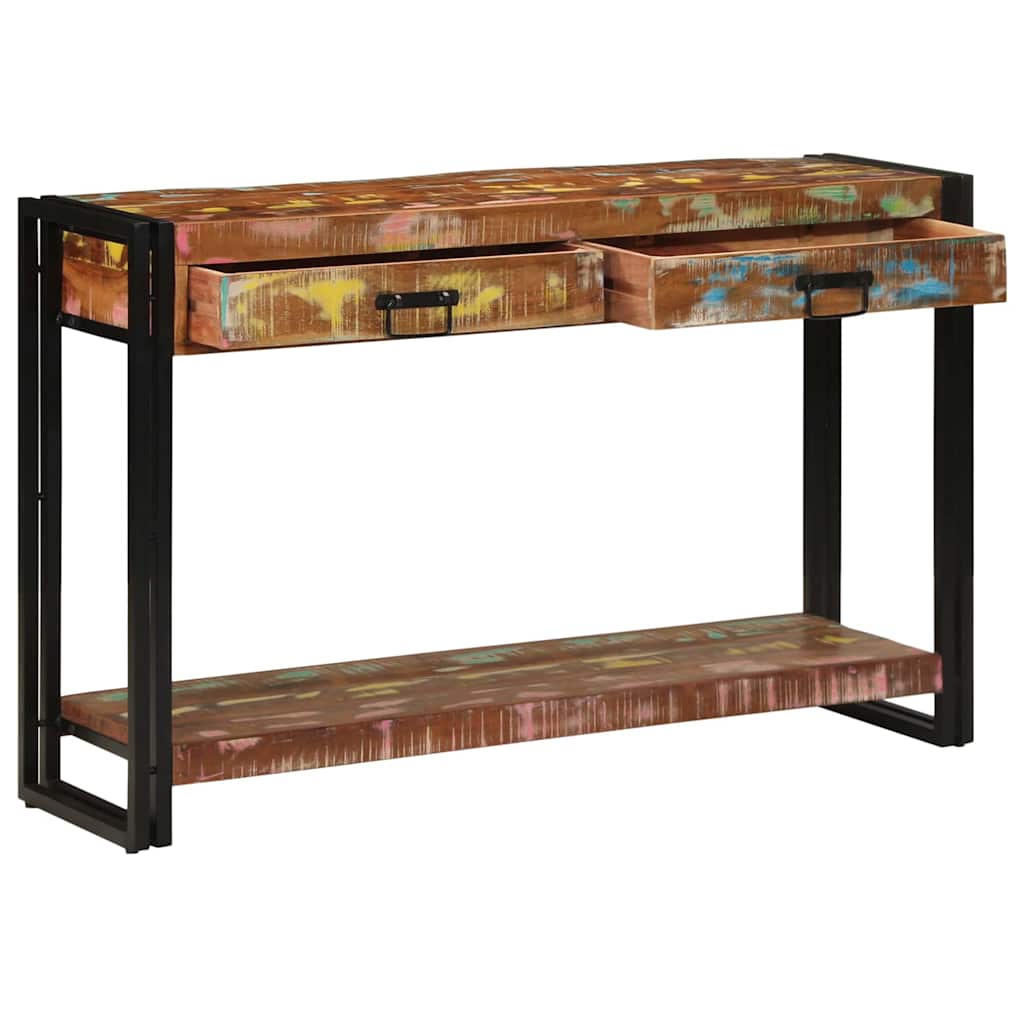 Wandtafel Met Lade Bruin 120 X 33 X 75 Cm Massief Mango Hout