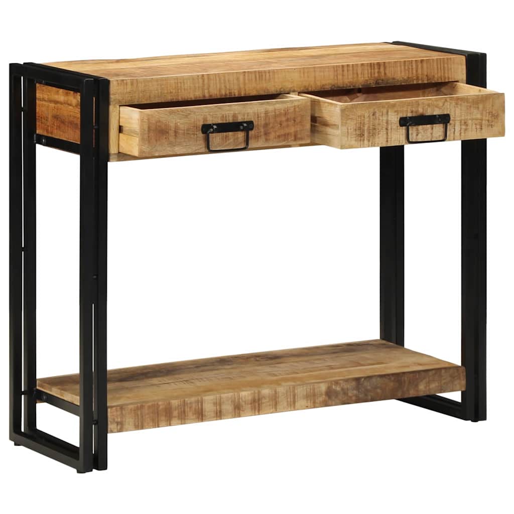 Wandtafel Met Lade Bruin 120 X 33 X 75 Cm Massief Mango Hout